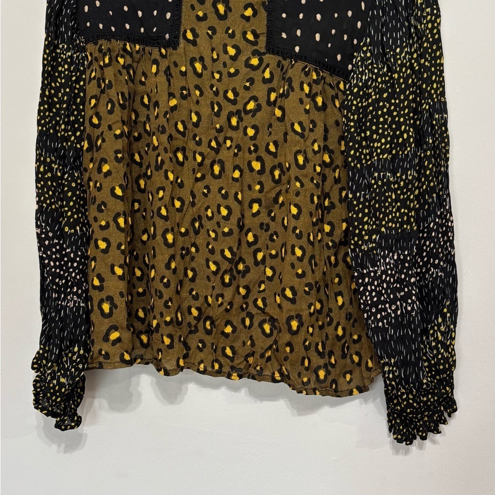 Blank London‎ Leopard Patterned Blouse in Black and Yellow